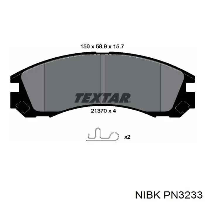 Compre PN3233 Nibk Sapatas do freio dianteiras de disco