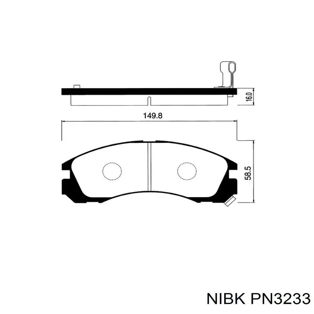 Sapatas do freio dianteiras de disco Nibk PN3233 preço, a partir de 27,55 USD
