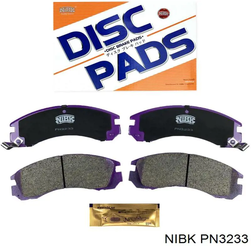 PN3233 Nibk Sapatas do freio dianteiras de disco