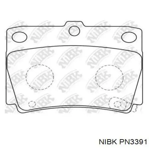 Compre PN3391 Nibk Sapatas do freio traseiras de disco