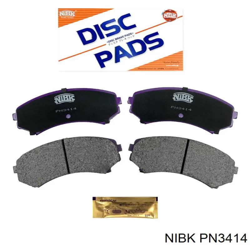 PN3414 Nibk Sapatas do freio dianteiras de disco