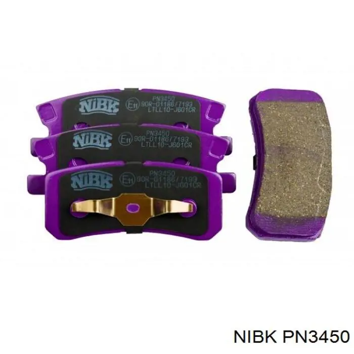 PN3450 Nibk Sapatas do freio traseiras de disco
