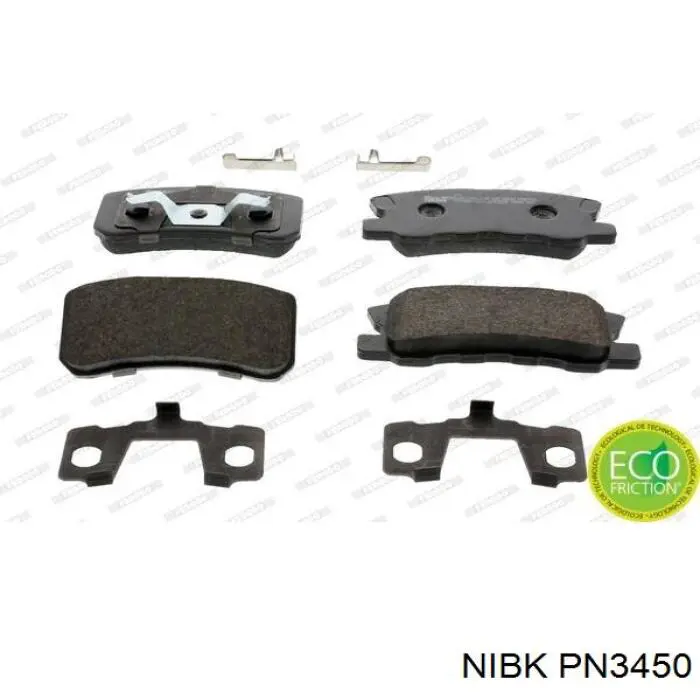 Compre PN3450 Nibk Sapatas do freio traseiras de disco