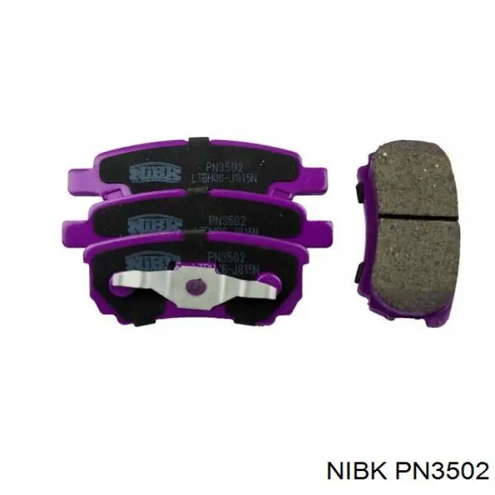 PN3502 Nibk Sapatas do freio traseiras de disco
