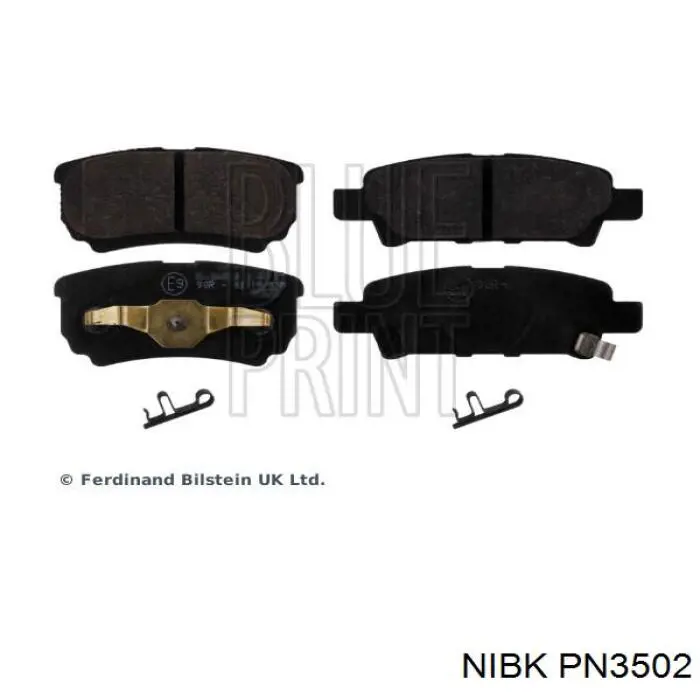 Compre PN3502 Nibk Sapatas do freio traseiras de disco