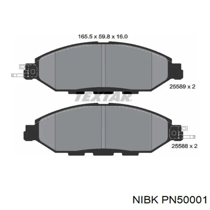 Sapatas do freio dianteiras de disco Nibk PN50001 preço, a partir de 21,14 USD