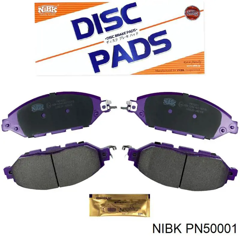 PN50001 Nibk Sapatas do freio dianteiras de disco