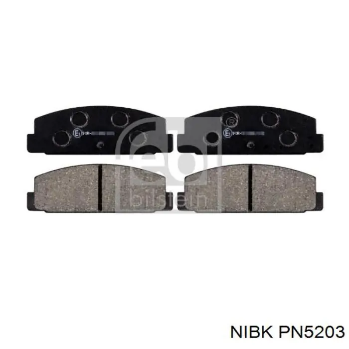Compre PN5203 Nibk Sapatas do freio traseiras de disco