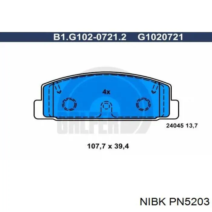 Sapatas do freio traseiras de disco Nibk PN5203 preço, a partir de 23,95 USD