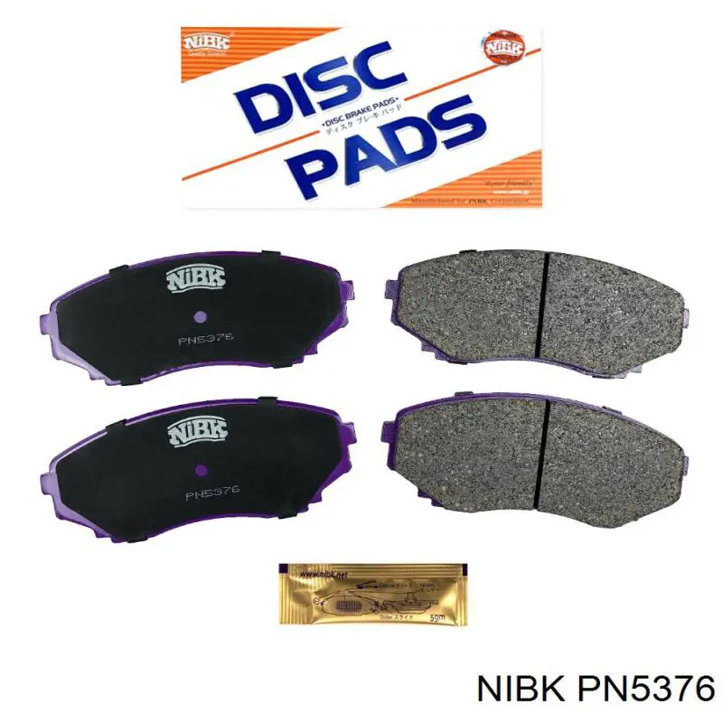 PN5376 Nibk Sapatas do freio dianteiras de disco