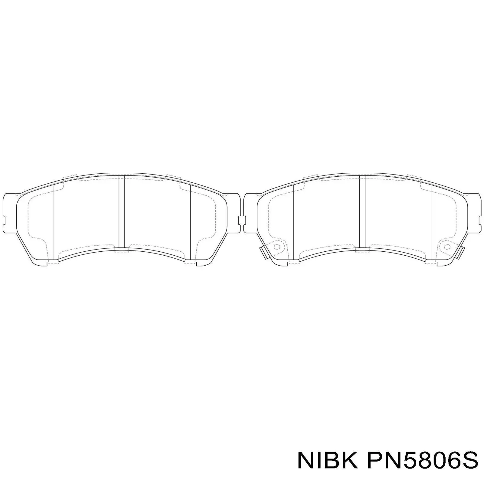 Compre PN5806S Nibk Sapatas do freio dianteiras de disco