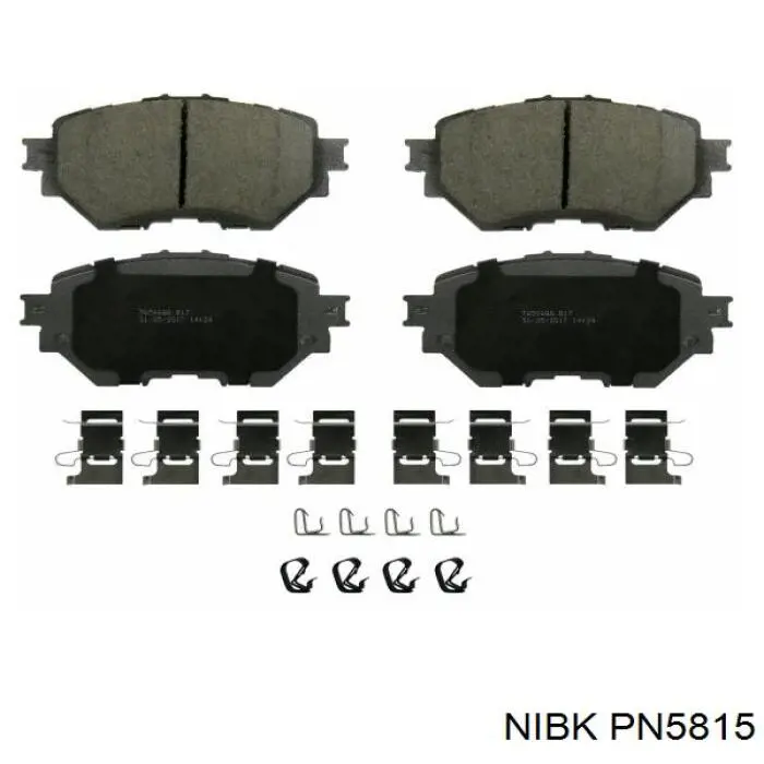 Sapatas do freio dianteiras de disco PN5815 Nibk