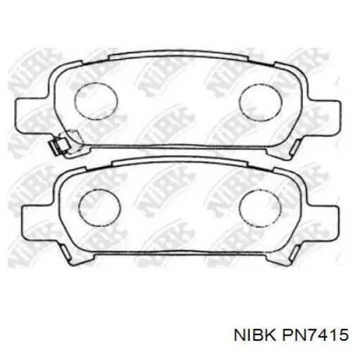 PN7415 Nibk Sapatas do freio traseiras de disco