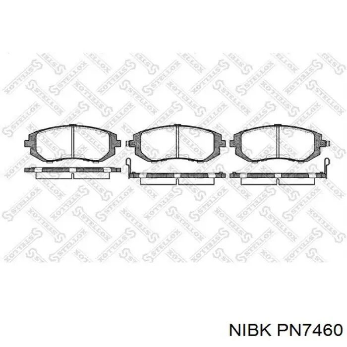 Compre PN7460 Nibk Sapatas do freio dianteiras de disco