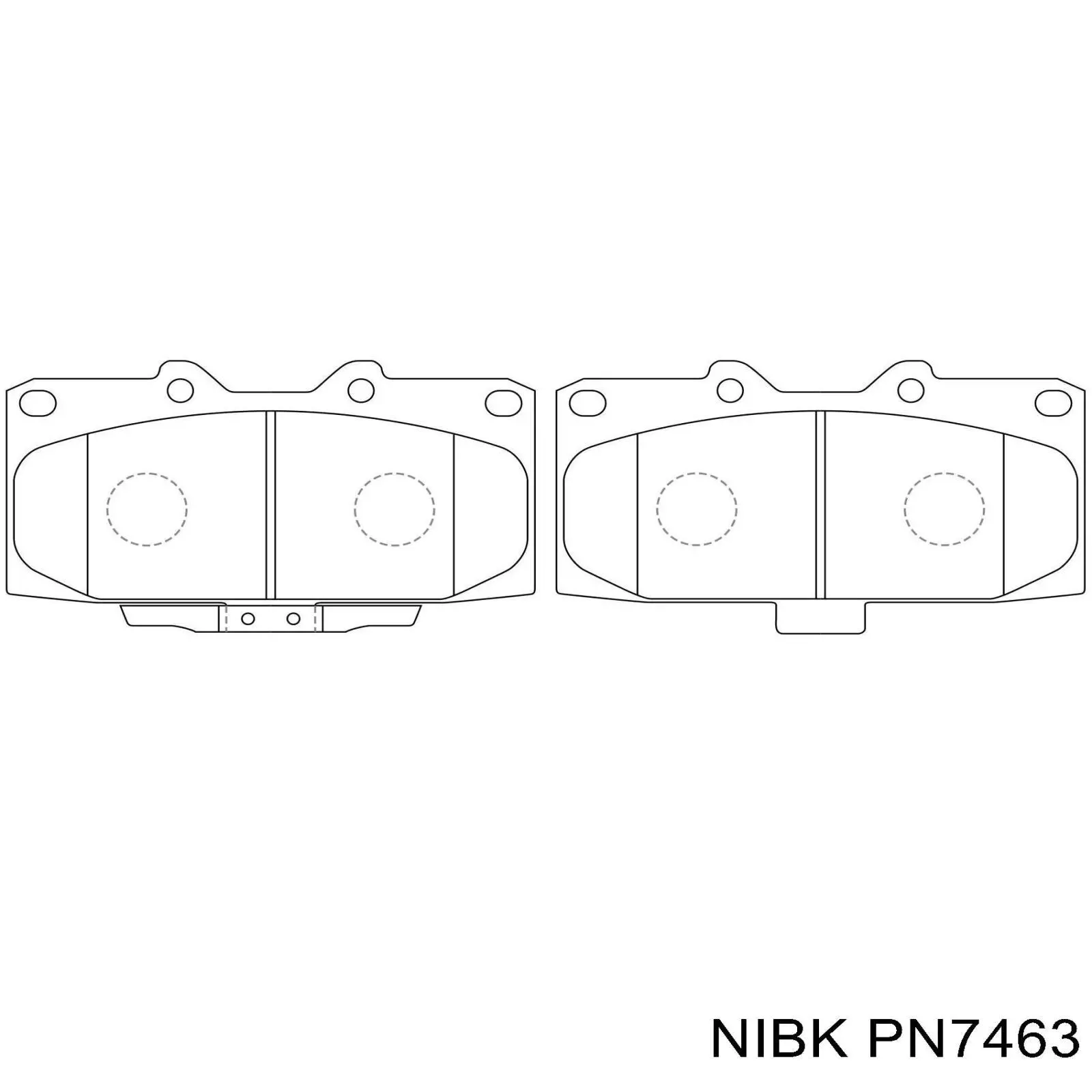 PN7463 Nibk Sapatas do freio dianteiras de disco