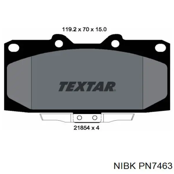 Sapatas do freio dianteiras de disco Nibk PN7463 preço, a partir de 38,78 USD