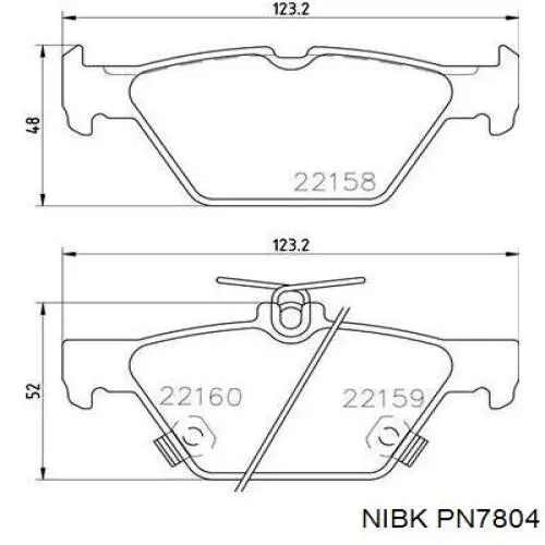 Compre PN7804 Nibk Sapatas do freio traseiras de disco
