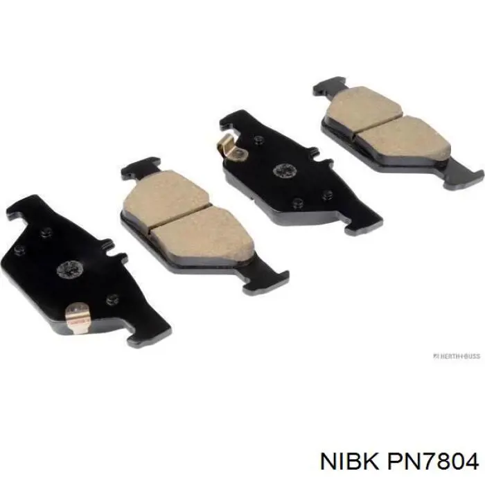 PN7804 Nibk Sapatas do freio traseiras de disco