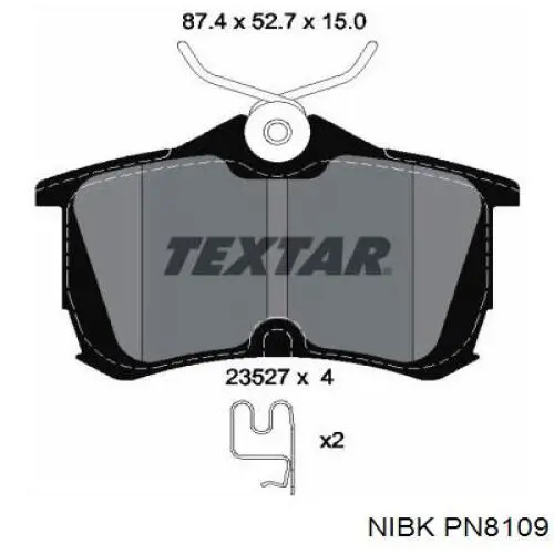 Compre PN8109 Nibk Sapatas do freio traseiras de disco