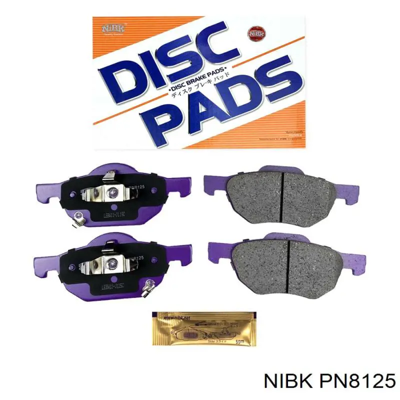 PN8125 Nibk Sapatas do freio dianteiras de disco
