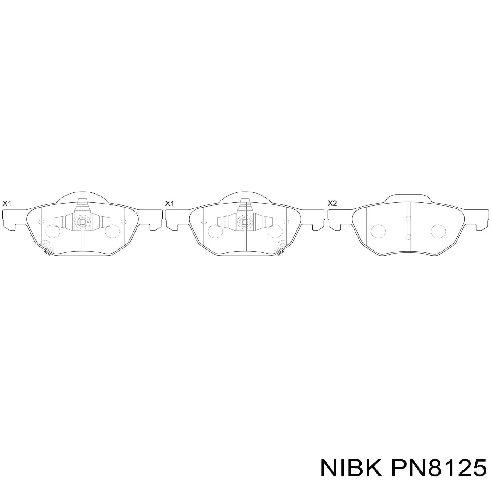 Compre PN8125 Nibk Sapatas do freio dianteiras de disco