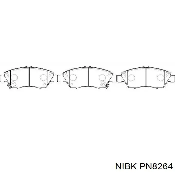 PN8264 Nibk Sapatas do freio dianteiras de disco