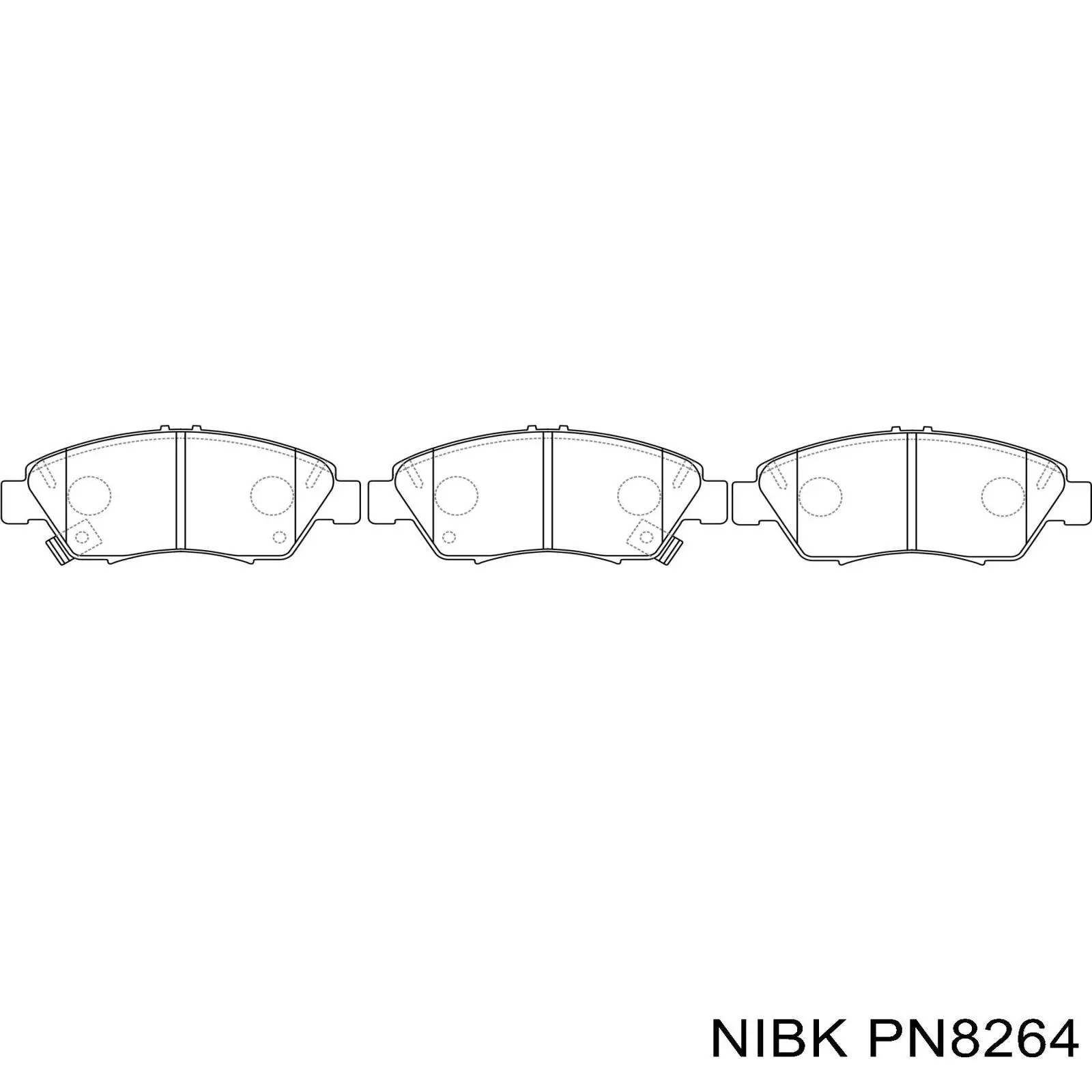 Sapatas do freio dianteiras de disco Nibk PN8264 preço, a partir de 25,08 USD