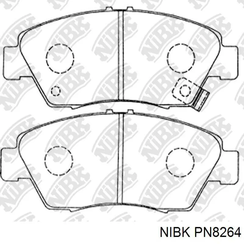 Compre PN8264 Nibk Sapatas do freio dianteiras de disco