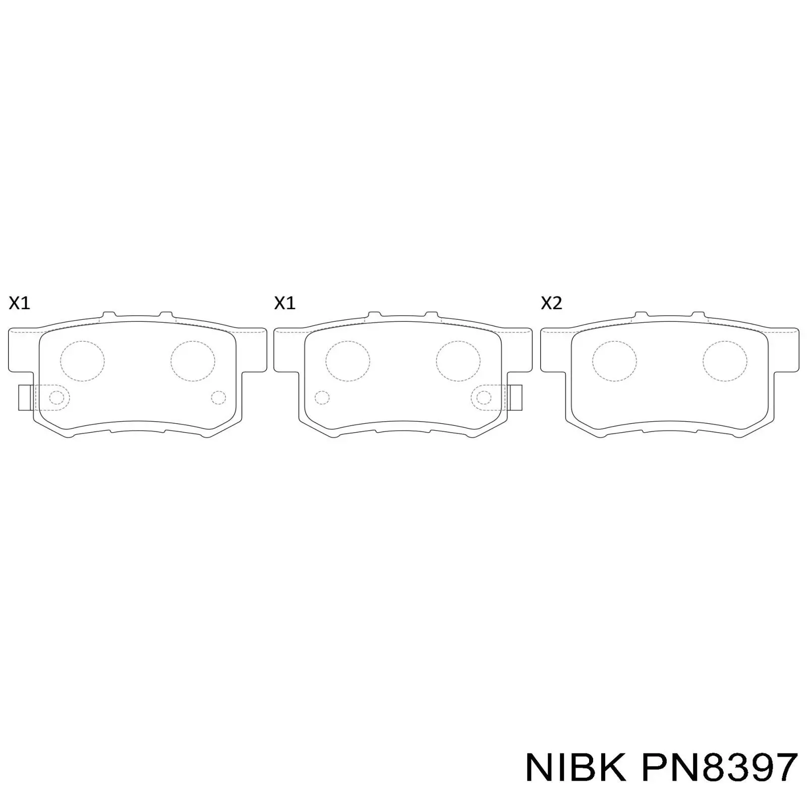 Compre PN8397 Nibk Sapatas do freio traseiras de disco