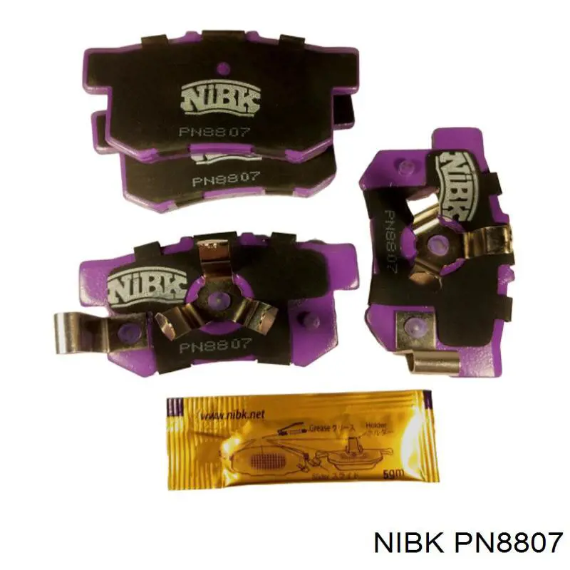 PN8807 Nibk Sapatas do freio traseiras de disco