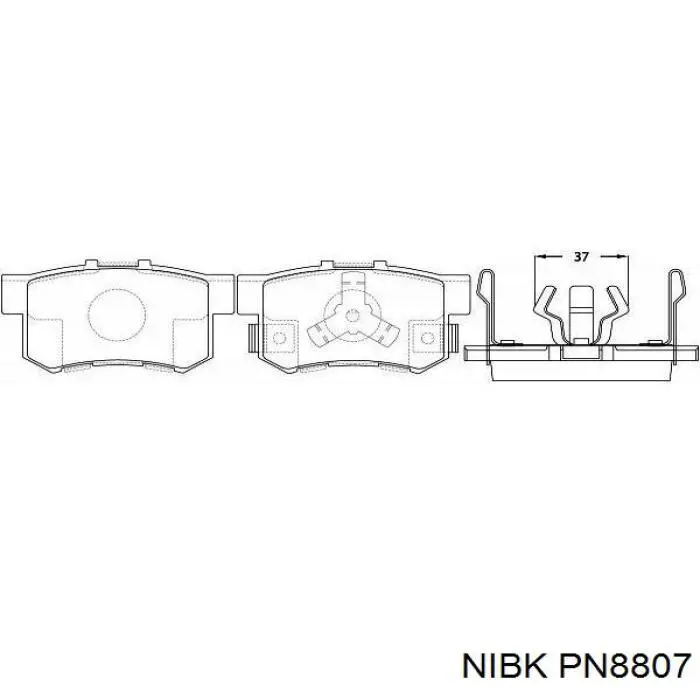 Sapatas do freio traseiras de disco Nibk PN8807 preço, a partir de 17,18 USD