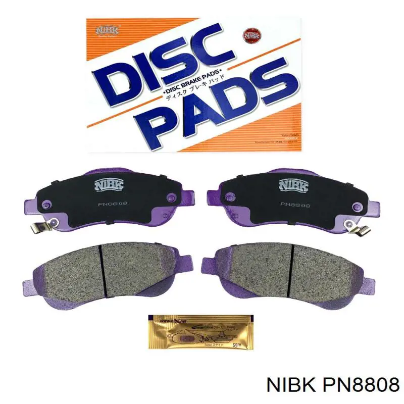 PN8808 Nibk Sapatas do freio dianteiras de disco