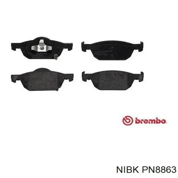 Sapatas do freio dianteiras de disco Nibk PN8863 preço, a partir de 21,18 USD