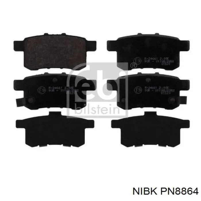 Sapatas do freio traseiras de disco Nibk PN8864 preço, a partir de 19,58 USD
