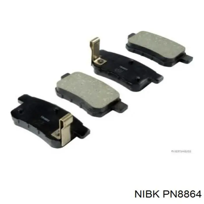 Sapatas do freio traseiras de disco PN8864 Nibk