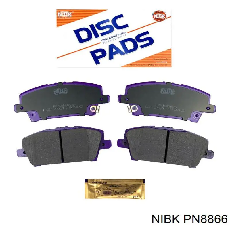 PN8866 Nibk Sapatas do freio dianteiras de disco