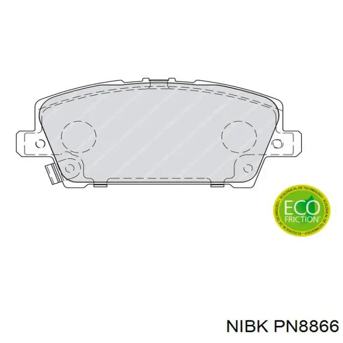 Compre PN8866 Nibk Sapatas do freio dianteiras de disco