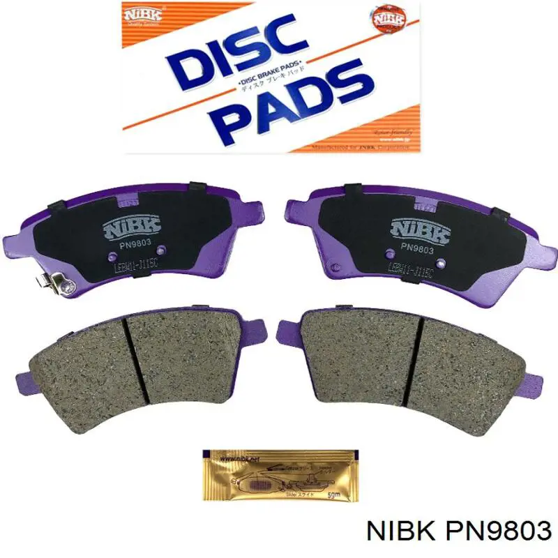 PN9803 Nibk Sapatas do freio dianteiras de disco