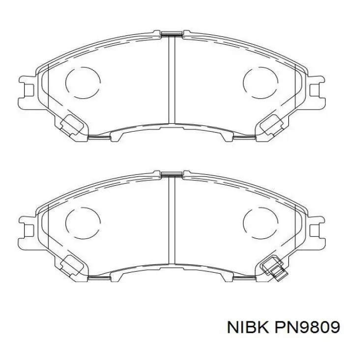 Sapatas do freio dianteiras de disco Nibk PN9809 preço, a partir de 37,13 USD