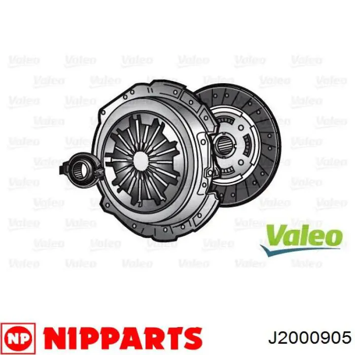 Kit de embraiagem (3 peças) Nipparts J2000905 preço, a partir de 86,90 USD
