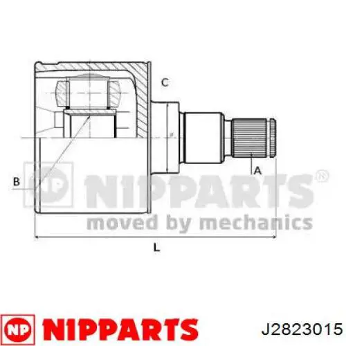 Junta homocinética externa dianteira Nipparts J2823015 preço, a partir de 38,05 USD