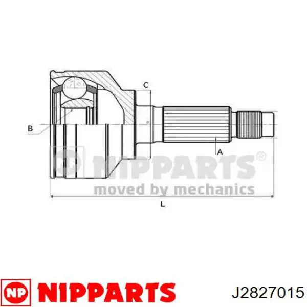 Junta homocinética externa dianteira Nipparts J2827015 preço, a partir de 43,88 USD