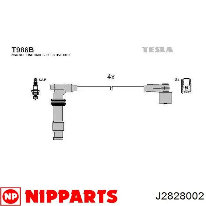 Compre J2828002 Nipparts Junta homocinética externa dianteira