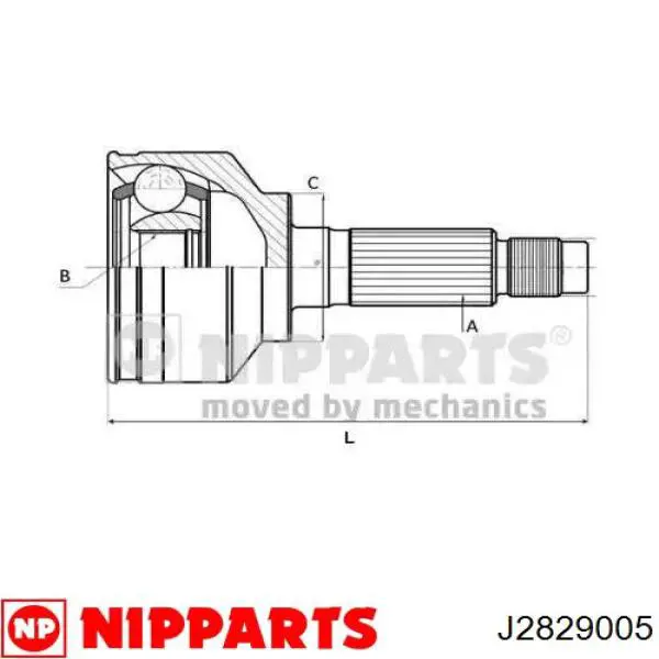 Junta homocinética externa dianteira Nipparts J2829005 preço, a partir de 53,73 USD
