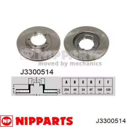Disco do freio dianteiro Nipparts J3300514 preço, a partir de 60,88 USD