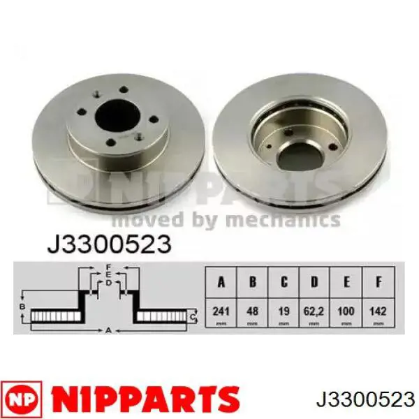 Disco do freio dianteiro Nipparts J3300523 preço, a partir de 34,26 USD