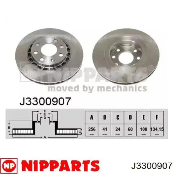 Disco do freio dianteiro Nipparts J3300907 preço, a partir de 32,00 USD