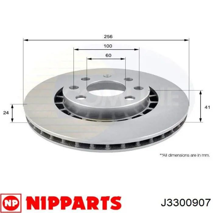 Compre J3300907 Nipparts Disco do freio dianteiro