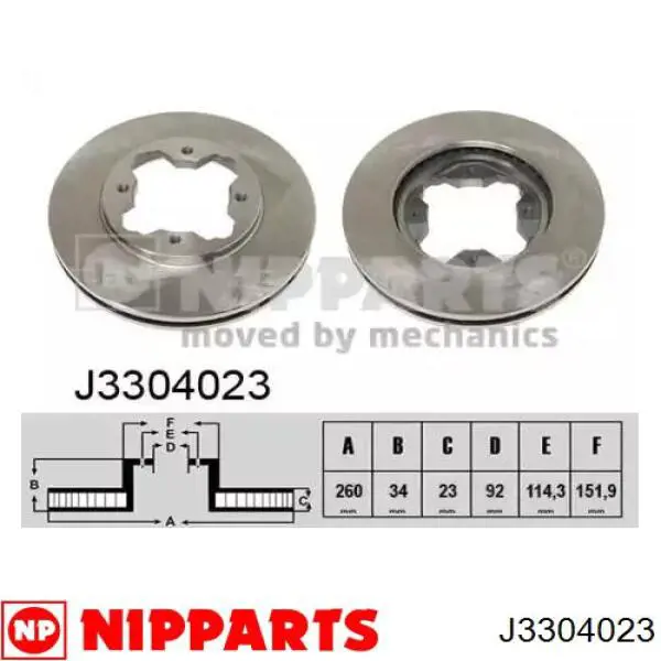 Disco do freio dianteiro Nipparts J3304023 preço, a partir de 40,63 USD