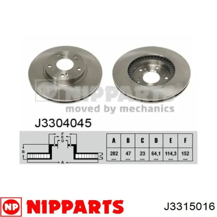 Disco do freio traseiro Nipparts J3315016 preço, a partir de 38,93 USD